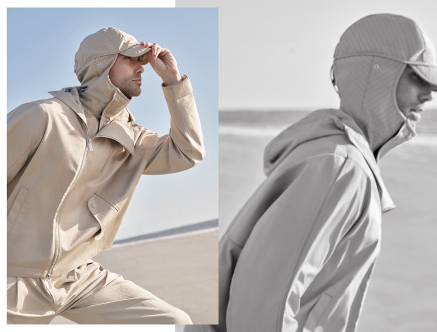 clothing apparel person human hood sleeve sport sports martial arts
