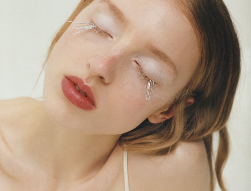 head person face body part neck photography portrait cosmetics lipstick